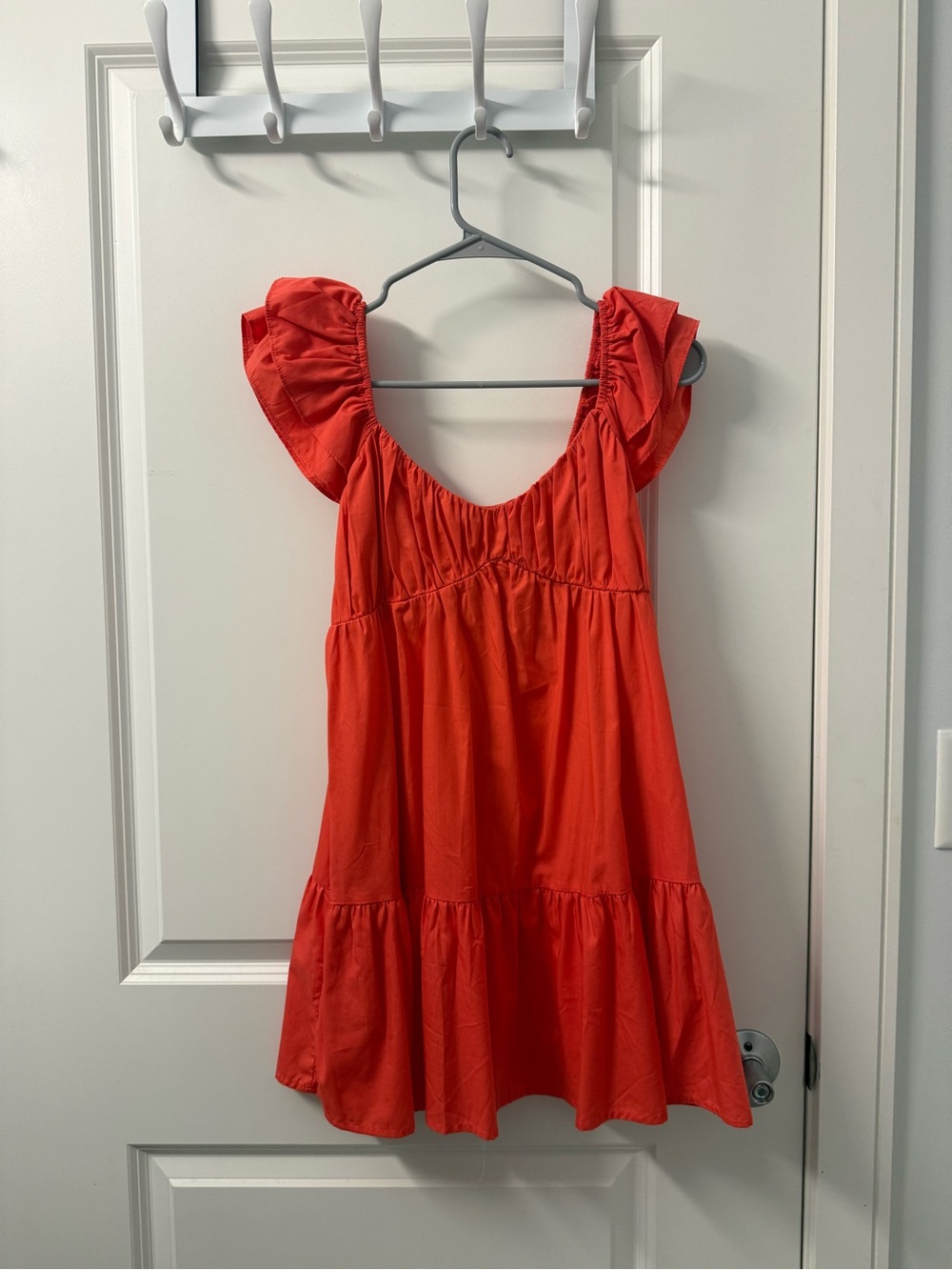 Abercrombie & Fitch Pink Ruffle Strap Mini Dress